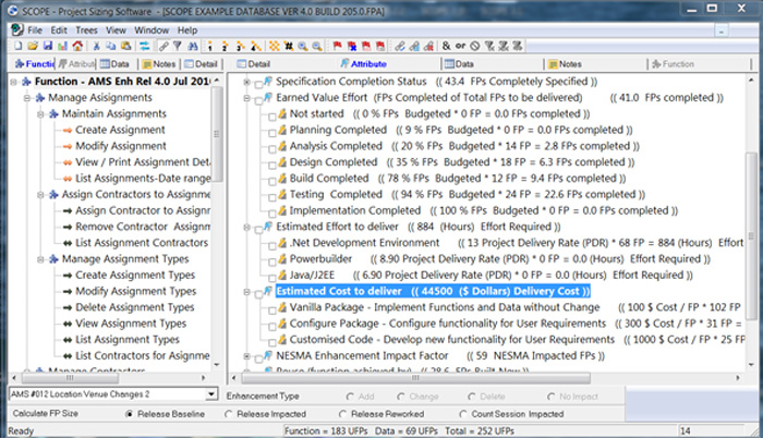 Project Sizing software, Benchmarking, Function Points